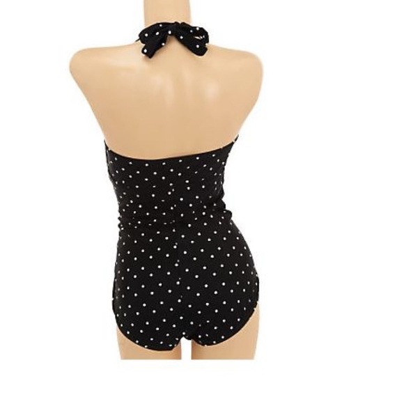 22W Ocean Dream Retro Boy Leg Halter 1 piece Swimsuit - never worn - Picture 2 of 6